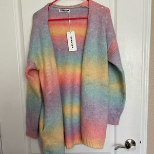 Women’s cardigan sweater multi-color